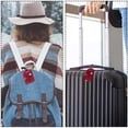 thumbnail image 5 of Square 2Pack PU Leather Bouquet Floral Red Rose Cruise Luggage Tag with Privacy Cover and Name ID Tag for Travel Handbags Backpacks Luggage Tags, 5 of 6