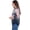 NAVY, variant on Alfred Dunner Womens Floral Knit Ruched Sleeve Top