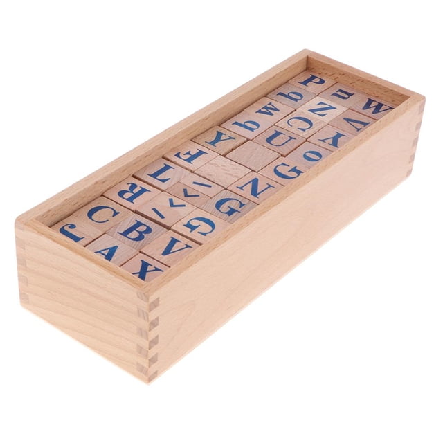 Montessori Toys de 58 Bloques de con , 26 Letras Mayúsculas, 26 , 2 Bloques en , 4 Bloques de Símbolos Mat Baoblaze Juguete Material Montessori