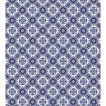 thumbnail image 3 of Ambesonne Mosaic Duvet Cover Sets, Rhombus Style Floral Tiles, 2-King, White and Indigo, 3 of 7