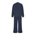 thumbnail image 5 of Itsame Sweatsuits 2pcs Sets for Womens Long Sleeved Sweatshirt and Pants Relaxed Solid Color Women Athletic Outfit Sets Dark Blue Size S, 5 of 7