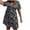 Black, variant on Nmnitkp Summer Dresses for Women 2025 Fashion Casual Comfort floral dress Short Sleeve V-Neck Dress