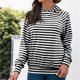 thumbnail image 4 of Camisas con capucha informales de manga larga con estampado de rayas y cuello redondo para mujer Fridja  ghj987+3893, 4 of 7