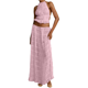 thumbnail image 1 of Conjunto de Dos Piezas de Falda Larga para Mujer, con Cuello Halter, Espalda Descubierta y Falda Larga para Salir en la Playa. Conjunto de Dos Piezas. Rosa M, 1 of 7