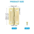 thumbnail image 2 of Uxcell Small Butt Hinges 1-3/16 Inch, Jewelry Box Hinge with Screw for Jewelry Wooden Boxes, Gold 12 Pack, 2 of 6
