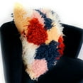 thumbnail image 3 of Plutus Red, White, Blue Fanciful Boho Animal Faux Fur Luxury Throw Pillow-Size:20" x 36", 3 of 3