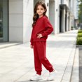 thumbnail image 5 of KICILVS Kids Track Suit Crewneck Sweatshirt and Jogger Pants Two Piece Matching Outfit for School Sports and Casual Daily Wear 1-10 Years, 5 of 9