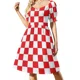 thumbnail image 2 of Vestido sin mangas con estampado de cuadros rojos vestidos de noche para mujer vestido de noche mono de verano para mujer, 2 of 7