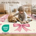 thumbnail image 4 of ODIKA Pink Coquette Round Ribbon Motif Boho Border Center Seamless Non-Slip Chair-Friendly for Home Office, Gaming Room, Under Desk, 4 of 7