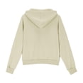 thumbnail image 5 of XINXIAOO Boys Girls Hoodies Long-Sleeve Zipper Beige Hoodie Casual Fall Hoodie with Pocket Girls Boys Clothes Size 7-8 Years, 5 of 6