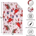 thumbnail image 3 of Colorful Crab Cartoon Drawing Tea Towels Set of 6 Shell Horse Conch Kitchen Dish Cloth with Hanging Loop, 18"x28"Lint-Free Absorbent Towel for Kitchen Drying Wiping and Cleaning, 3 of 5