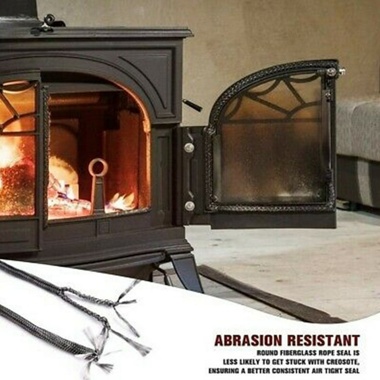 Mduoduo Black Stove/Fire Rope Wood Burning Stove 16mm 2m Length Log Burner  Door Seal - Walmart.com