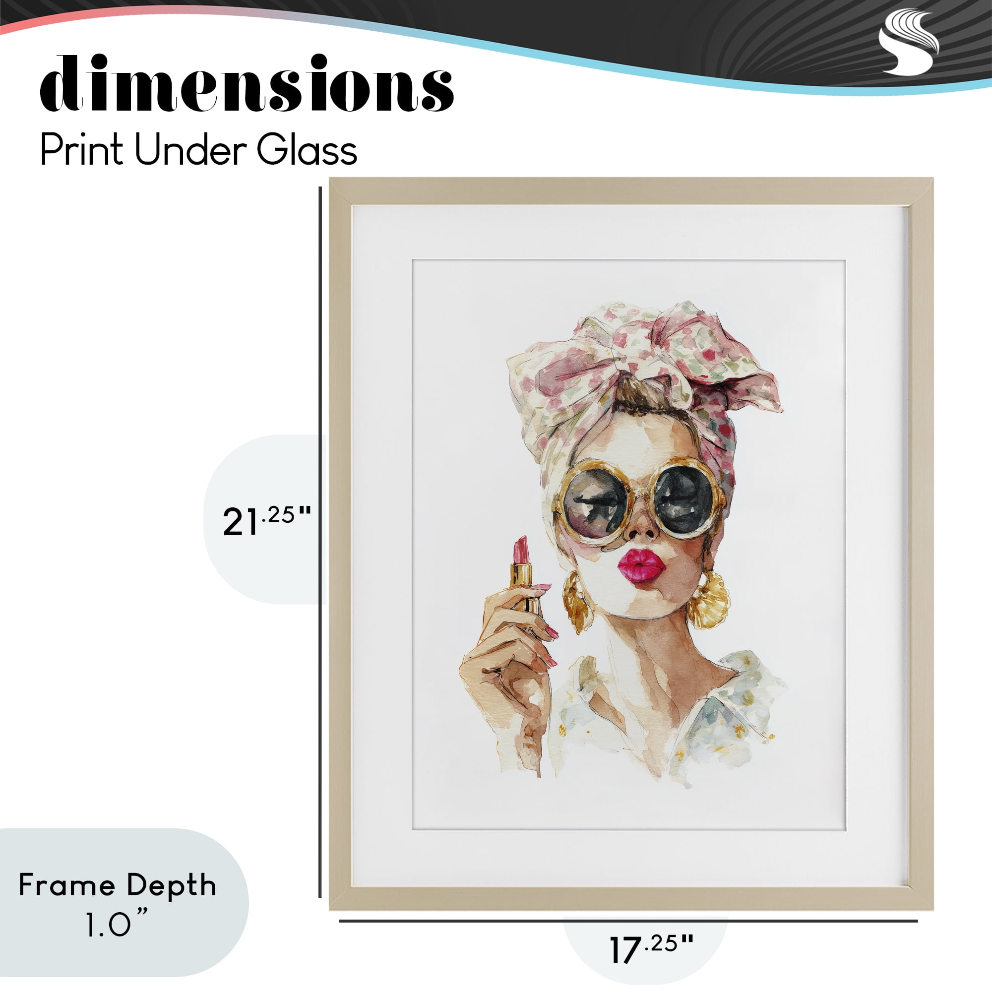Stupell Industries Feminine Lipstick Spell Birch Framed Print Under Glass, design by Svetlana Aleynikova