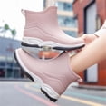 thumbnail image 5 of AUDeals Men Rubber Rain Boots, Lightweight Waterproof Short Boots, Non Slip Fishing Outdoor Shoes (Pink, 7), 5 of 6