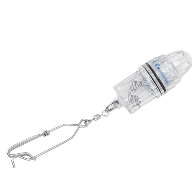 Fish Attracting Indicator, Underwater Deep Drop LED Flashlight 2 Waterproof Circles Bait Fishing Lamp Clear Plastic Light Housing For Fishing Tool White,Blue,Red,Green