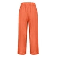 thumbnail image 5 of Jxximdong Cargo Pants for Women, Spring and Summer Casual Cotton and Linen Long Pants, Orange Womens Casual Trousers, 5 of 5