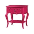 thumbnail image 2 of HomeRoots Furniture Nightstand , Magenta - Pine wood Magenta, 2 of 2