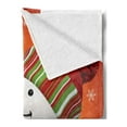 thumbnail image 2 of Christmas Soft Flannel Fleece Throw Blanket, Snowman Mittens and Hat Scarf New Year Celebration Design, Cozy Plush for Indoor and Outdoor Use, 50" x 70", White Orange, by Ambesonne, 2 of 5