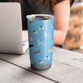 thumbnail image 4 of 20 Oz Kirky Hasky Dalmatian Coffee Tumbler Double Wall Insulated Stainless Steel Water Bottle | Metal Reusable Thermoses Flask with Cup Cap | Leak & Sweat Proof with Anti-Dust Lid, 4 of 7