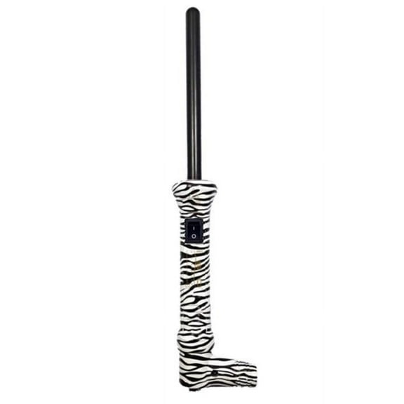 Proliss PROTWZB19MM-117-NC The Twister - 19mm Tourmaline-Infused Ceramic Pro Curling Wand - White Zebra