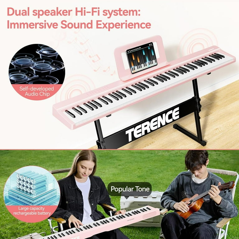 TERENCE 電子ピアノ キャリングケース付き Amazon | TERENCE 電子ピアノ 88鍵盤 折り畳み式 キーボード