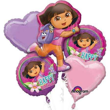 Dora The Explorer Bday Balloon Bouquet (Each) - Party Supplies