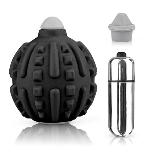vibrating ball walmart FitRx Compact VibraBall Massage Ball, Rechargeable Full Body Vibration  Muscle Massager, Multiple Speeds, Black main image 1