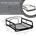 thumbnail image 2 of Kitchen Details Industrial Collection Steel Napkin Holder, 7.48" x 7.24" x 3.03", Matte Black, 2 of 7