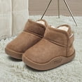 thumbnail image 2 of BOBOGOJP Children's Winter Solid Color Snow Boots for Boys And Girls Non Warm Boots With Wool Thickening Boots for Boys Khaki for Size 6.5, 2 of 5