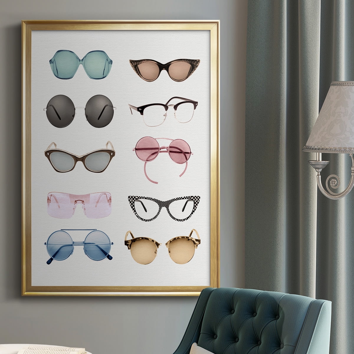 Vintage Glasses II Premium Classic Framed Print - Ready to Hang