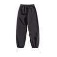 thumbnail image 4 of JTieacloth Mens Casual Stretch Chino Pant Men's Casual Pants Loose Fit Elastic Comfortable Summer Autumn Tapered Ankle Joggers For Daily Wear With Pure Color Design Black, 4 of 5