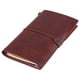 thumbnail image 2 of Cuaderno de viaje clásico de piel sintética, personalizado, diario, bloc de notas recargable (marrón oscuro), 2 of 14