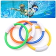 thumbnail image 3 of 4 Pcs Diving Ring Toys Colorful Underwater Pool Dive Rings for Kids Underwater Training Sinking Throwing Dive Rings for Swimming Pool Parties, 3 of 7