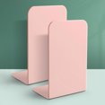 thumbnail image 4 of Sujetalibros de Metal en Forma de L Color Rosa 1 Par FLhrweasw, 4 of 7