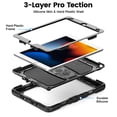 thumbnail image 4 of XYX for iPad 9th/8th/7th Generation 10.2 inch Case, 3in1 Heavy Duty Shockproof Tablet Case with Stand, Shoulder Strap, Black, 4 of 7