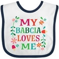 thumbnail image 3 of Inktastic My Babcia Loves Me Girls Baby Bib, 3 of 4