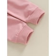 thumbnail image 7 of Bagilaanoe 2PCS Baby Girl Pants Set Toddler Letter Print Long Sleeve Sweatshirt Tops + Sweatpants 3M 6M 12M 18M 24M 3T Kids Casual Sweatsuits, 7 of 7