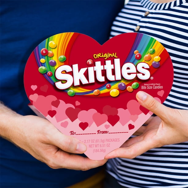 Skittles Original Chewy Candy Heart Box - 6.51 oz for Breakroom