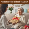 thumbnail image 6 of Kikcoin Bamboo Cutting Board for Kitchen, 13.78" Engraved Gift Cutting Board for Grandma, Thanksgiving, Birthday, Christmas- Recipe for a Special Grandma, 6 of 6