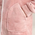 thumbnail image 5 of dazeni Flannel Button Down Pajamas for Women Set Soft Warm Fleece Pjs Outfits Fall Winter Long Sleeve Tops Trousers Sleepwear Sets with Pockets Pink Medium, 5 of 8