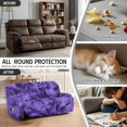 thumbnail image 5 of Xoenoiee Purple Tie Dye Print Stretch Recliner Slipcovers Printed Sofa Cover 8-Piece Lazy Boy Chair Covers Furniture Protector Recliner Chair Cover with Storage Pocket for Living Room, 5 of 7