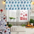 thumbnail image 6 of Blue Coastal Turtle Valances for Windows, Decorative Rod Pocket Window Valance Curtains, Ocean Beach Nautical Marine Life Short Curtain Drapes for Kitchen/Living Room, 2 Panels, 54" W x 18" L, 6 of 8