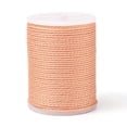 thumbnail image 1 of Round Waxed Polyester Cord Taiwan Waxed Cord Twisted Cord Light Salmon 1mm about 12.02 yards(11m)/roll, 1 of 3