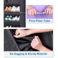 thumbnail image 4 of MISSLO 4 Shelves Over the Door Shoe Organizer with Deep Pockets Large Hanging Shoe Rack for Narrow Closet Door Storage Boot Sneaker Hanger Holder, Black, 4 of 7
