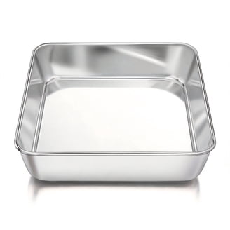 Fox Run Rectangular Stainless Steel Bake Pan, 11x7 Inch, Even Heat