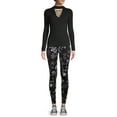 thumbnail image 2 of No Boundaries Juniors' Halloween Velour Leggings, 2 of 6