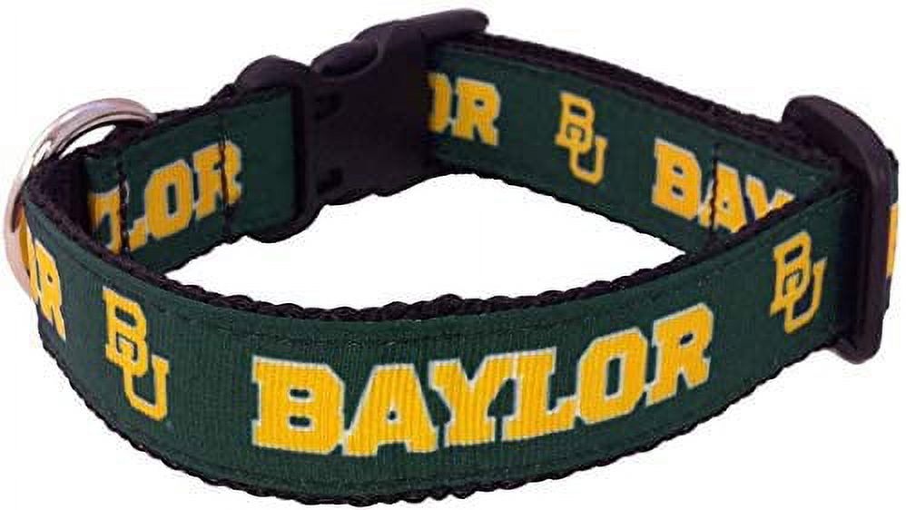 Brand New Baylor Small Pet Dog Collar(1 Inch Wide, 8-14 Inch Long), and Small Leash(5/8 Inch Wide, 6 Feet Long) Bundle, Official Bears Logo/Colors - image 2 of 3