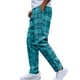 thumbnail image 2 of Mens Pantalones Casuales Relajado Ajuste Elástico de la Cintura Encaje Hasta Pantalones de Lápiz Cuadrado Cordón Al Aire Libre, 2 of 9