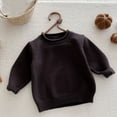 thumbnail image 6 of WhouRiu Toddler Girls' Knit Sweater Soft Long Sleeve Casual Solid Top Child Fall Winter Warm Comfy Sweaters Brown,Sizes 3-4, 6 of 6