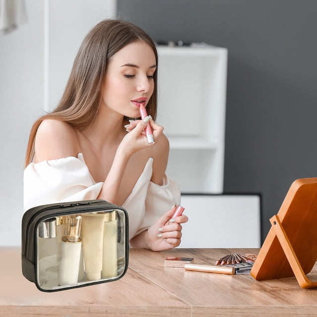 ¡Compra Ya y Ahorra Más!, Bolsa de cosméticos transparente multifuncional Bolsa de almacenamiento portátil para viajar Accesible rápido y fácil de usar para un fácil almacenamiento y viaje Akmoler
